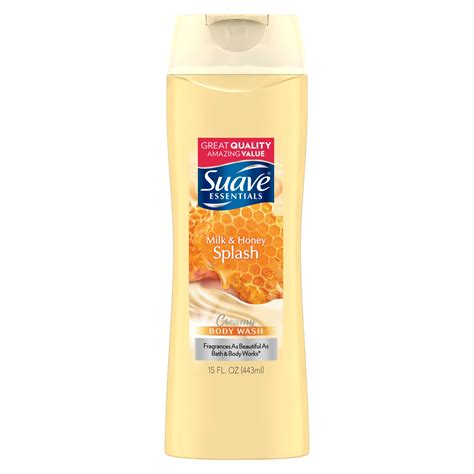 Suave (Skin Care) Esentials Milk & Honey Splash Body Wash logo
