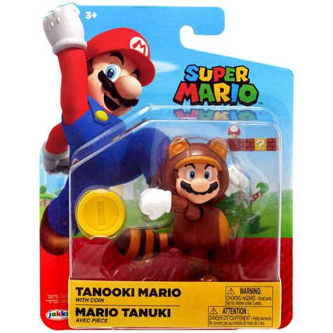 Super Mario (Jakks Pacific) Nintendo Super Mario 2.5 inch Action Figure: Tanooki Mario