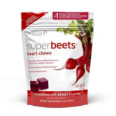 SuperBeets Heart Chews Pomegranate Berry