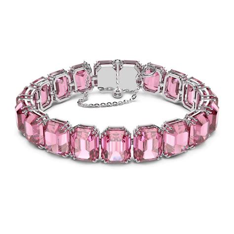 Swarovski Millenia Bracelet, Pink, Octagon logo
