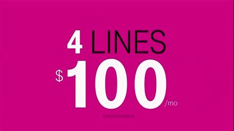 T-Mobile TV commercial - Four Lines for $100 a Month + Samsung Galaxy Note 4