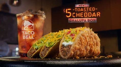 Taco Bell $5 Toasted Cheddar Chalupa Box TV commercial - In This Box