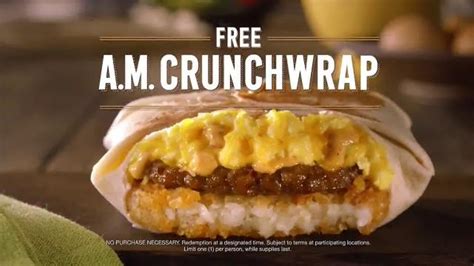 Taco Bell A.M. Crunchwrap TV commercial - Steal a Base, Steal a Breakfast