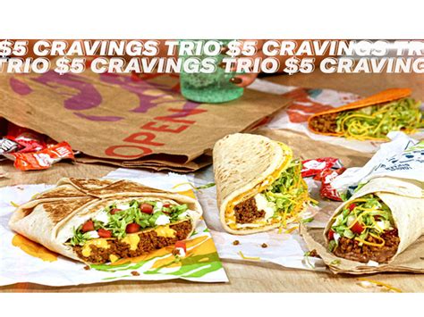 Taco Bell Burrito Supreme Cravings Trio