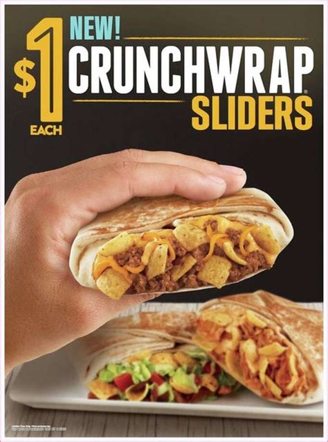 Taco Bell Crunchwrap Slider Beefy Cheddar
