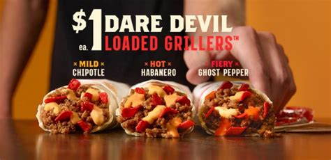 Taco Bell Hot Habanero Dare Devil Loaded Griller