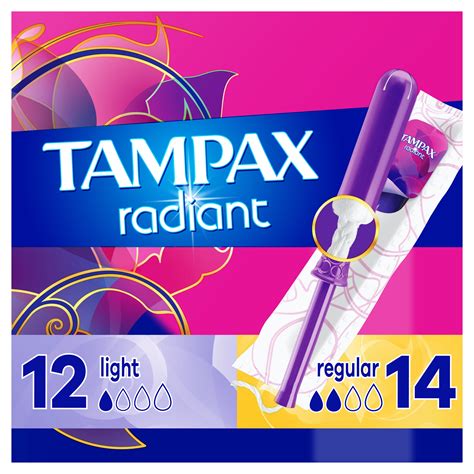 Tampax Radiant Regular Absorbency logo