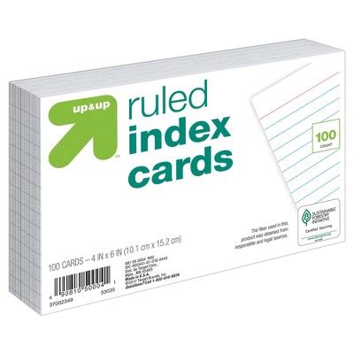 Target up&up Index Cards Ruled 4