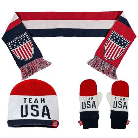 Team USA Scarf, Mitten and Beanie Gift Set logo