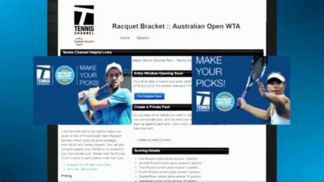 Tennis Channel TV Spot, 'Racquet Bracket: 2018 Australian Open Contest'