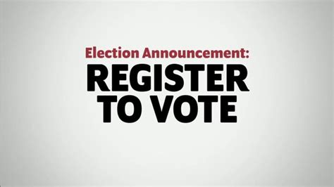 The Democratic National Committee TV Spot, 'Election Announcement: Register Right Now'
