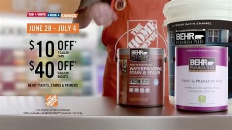 The Home Depot Red, White & Blue Savings TV Spot, 'Paint Project Savings' featuring Dean Lyons