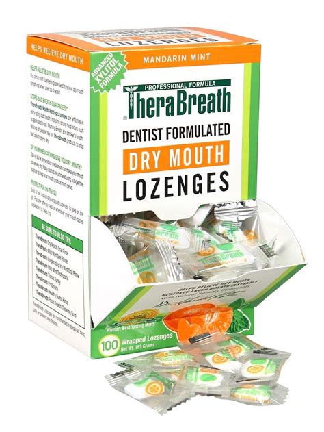 Therabreath Mandarin Mint Dry Mouth Lozenges With Added Zinc