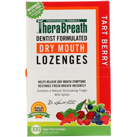 Therabreath Tart Berry Dry Mouth Lozenges With Added Zinc