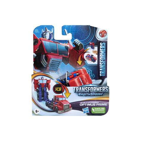 Transformers (Hasbro) EarthSpark 1 Step Flip Changer Optimus Prime logo