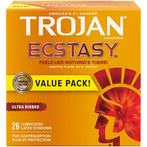 Trojan Ultra Ribbed Ecstasy logo
