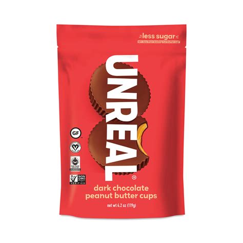 UNREAL Brands Dark Chocolate Peanut Butter Cups logo