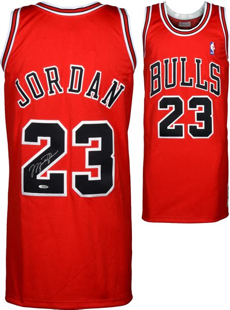 Upper Deck Store Michael Jordan Autographed 1997-98 Bulls Red NBA Finals Authentic Jersey logo