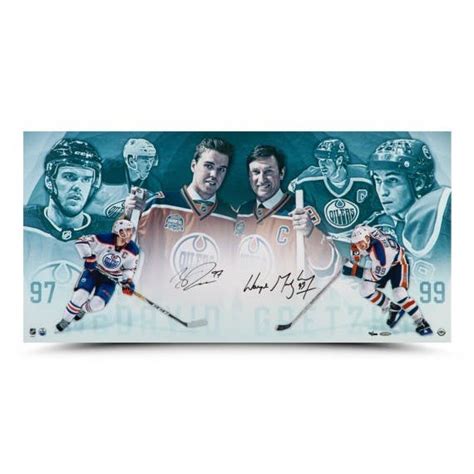 Upper Deck Store Wayne Gretzky & Connor McDavid Autographed “Origins” 36x18