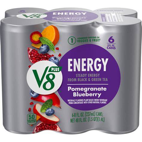 V8 Juice +Energy Pomegranate Blueberry logo
