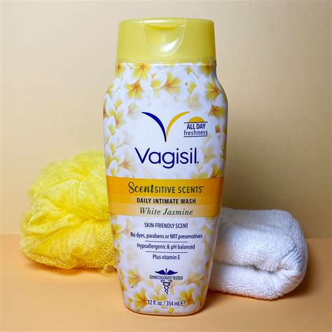 Vagisil Scentsitive Scents White Jasmine Daily Intimate Wash logo