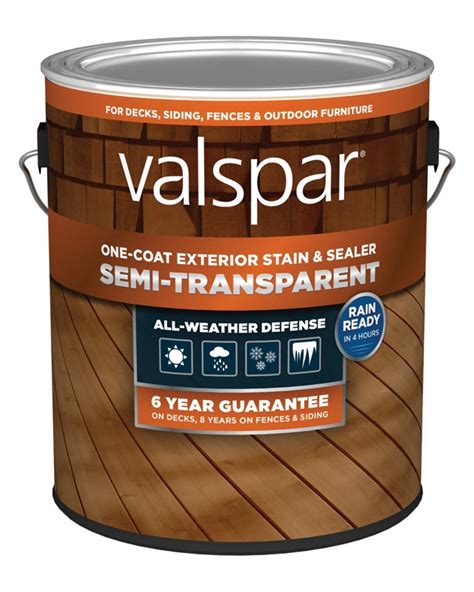 Valspar One-Coat Exterior Stain & Sealer Semi-Transparent logo