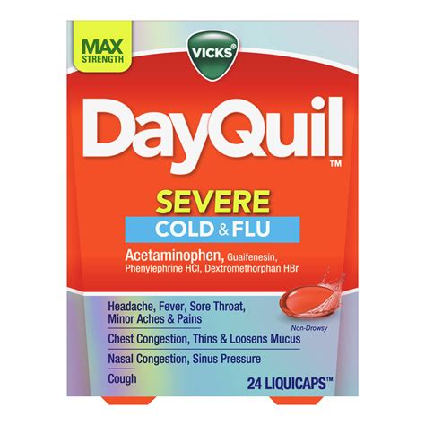 Vicks DayQuil Severe Cold & Flu + Super C Convenience Pack logo