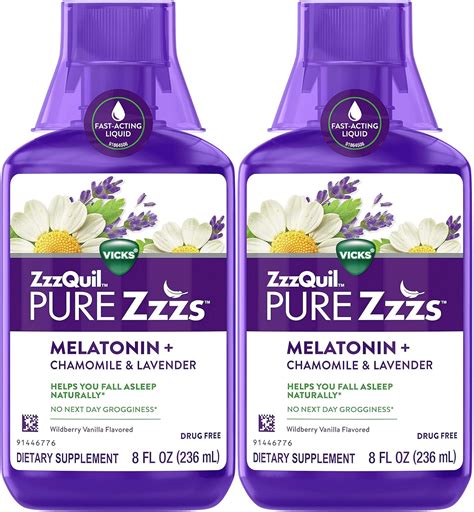 Vicks ZzzQuil Pure Zzzs Liquid Melatonin Sleep-Aid - Chamomile & Lavender
