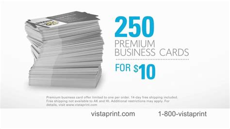 Vistaprint TV Commercial For Premium Business Cards