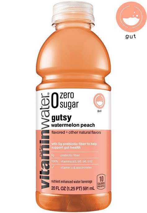 Vitaminwater Zero Sugar Gutsy Watermelon Peach logo