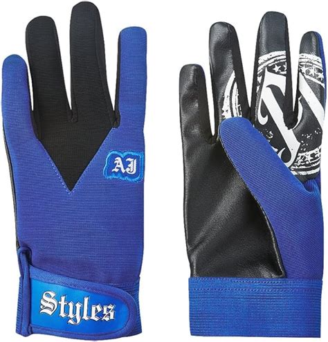 WWE Shop AJ Styles Blue Replica Gloves logo