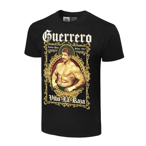 WWE Shop Black Eddie Guerrero LWO T-Shirt logo