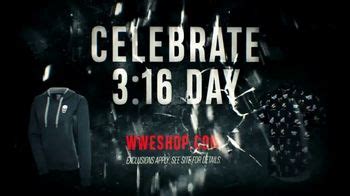 WWE Shop TV commercial - Celebrate 3:16 Day: Exclusive Merchandise
