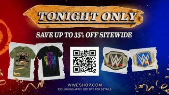 WWE Shop TV Spot, 'Happy New Gear: Tonight Only: Save Up to 35 Off Sitewide'