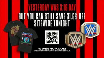 WWE Shop TV commercial - Wrestlemania Is Within Sight: Save 31.6% Off Sitewide