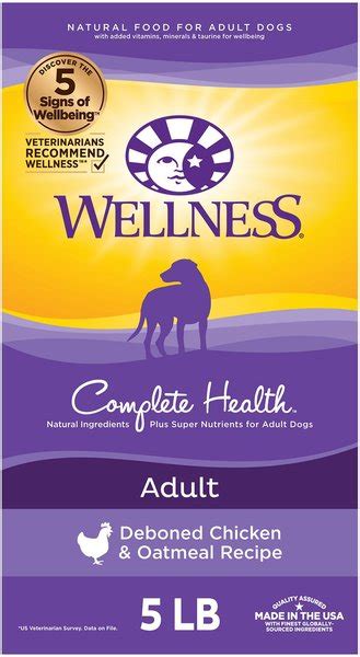 Wellness Pet Food Complete Health Adult Deboned Chicken & Oatmeal Recipe logo