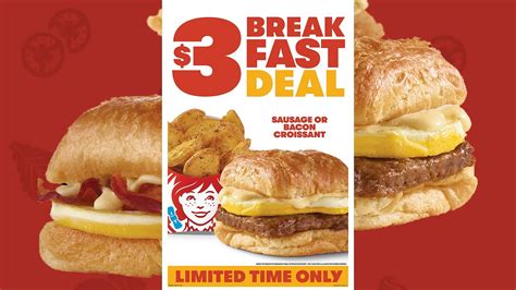 Wendy's $3 Breakfast Croissant Deal logo