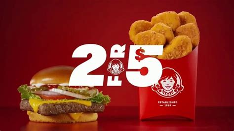 Wendys 2 for $5 TV commercial - Satisfy Your Craving
