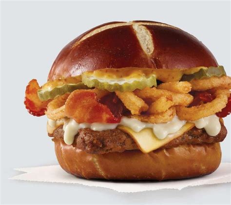Wendy's Pretzel Bacon Pub Cheeseburger logo