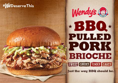 Wendy's Pulled Pork on Brioche logo