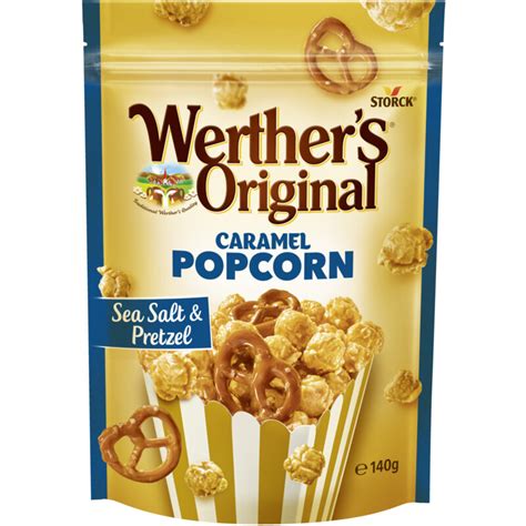 Werther's Original Sea Salt & Pretzel Caramel Popcorn logo