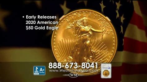 Westminster Mint TV commercial - Early Release 2020 $50 American Gold Eagle