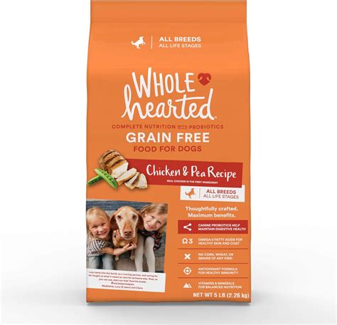 WholeHearted Grain Free All Life Stages Chicken & Pea Recipe Dry Dog Food commercials