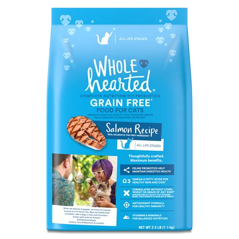WholeHearted Grain Free Salmon Formula Dry Cat Food commercials
