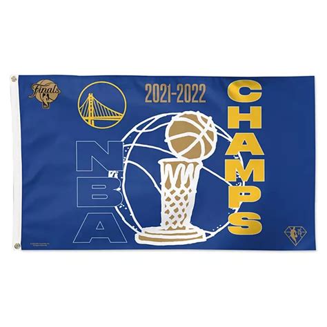 WinCraft Golden State Warriors 2022 NBA Finals Champions Deluxe Flag logo