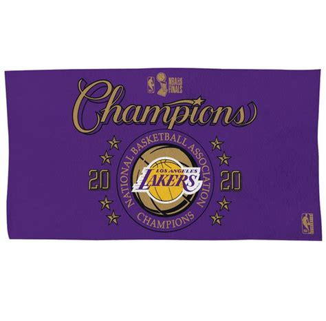 WinCraft Los Angeles Lakers 2020 NBA Champions Locker Room Double-Sided Towel logo