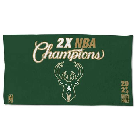 WinCraft Milwaukee Bucks 2021 Finals Champions Locker Room Double-Sided Towel commercials