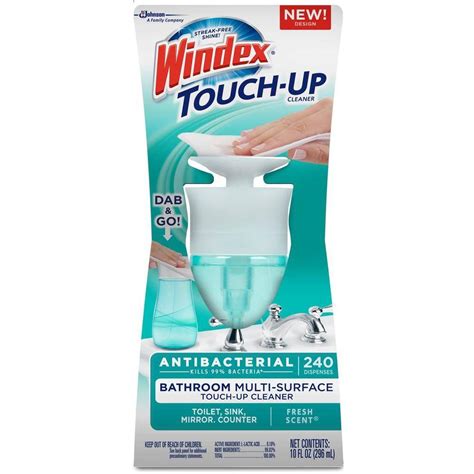 Windex Touch-Up Cleaner Bathroom logo