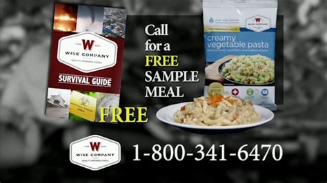 Wise Company Wise Food Storage TV Spot, 'Free Meal Sample'