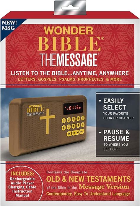 Wonder Bible The Message commercials